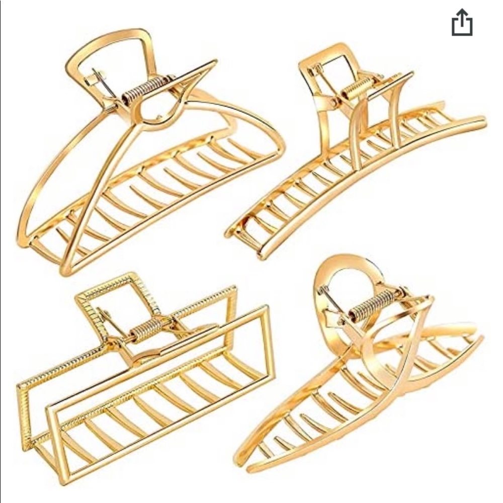 Gold claw clips